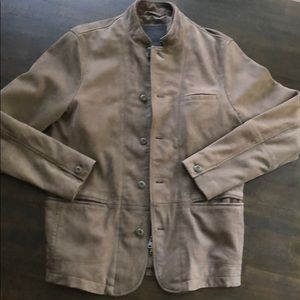 All Saints Headen double layer Leather Blazer